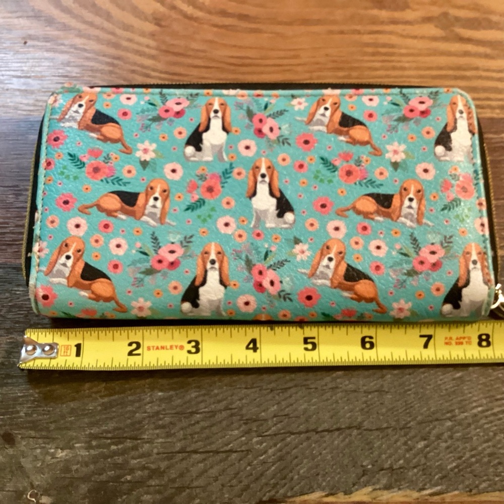 Floral Dog Print Wallet